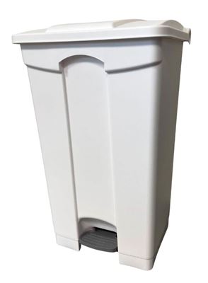 Poubelle cuisine HACCP 90 L a pedale blanche