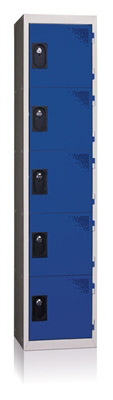 Vestiaire multicases 5 cases superposees 1 colonne Larg 300mm