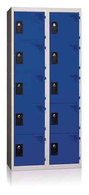 Vestiaire multicases 5 cases superposees 2 colonnes Larg 300mm