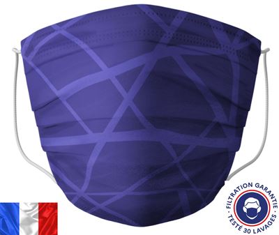 Masque lavable Barral bleu zig zag par 10