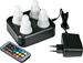 Kit de 4 bougies led rechargeables multicolore