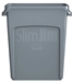 Collecteur Rubbermaid Slim Jim gris 60 litres