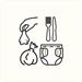 Sticker tri sélectif blanc pour autres déchets 132x132 mm
