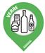 Tri selectif lot de 50 étiquettes déchets verre