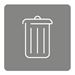 Aimant tri sélectif gris pour autres déchets 90x90 mm
