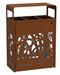 Poubelle de tri sélectif Cybel 3x60L corten ouvertures rectangles