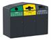Poubelle caréné trirok 3x340L
