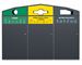 Poubelle caréné trirok 3x340L