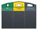 Poubelle caréné trirok 3x120L
