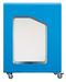 Poubelle de tri sélectif vigipirate à roulettes 90L papier cubatri blanc