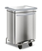 Poubelle cuisine inox HACCP carénée 70 litres