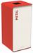 Poubelle de tri sélectif 75L métal cubatri blanc