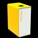 Poubelle de tri sélectif 90L plastique cubatri blanc