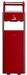 Cendrier Corbeille 6L / 30L sur pied rouge rubis