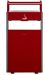 Cendrier Corbeille 12L / 60 L sur pied rouge rubis