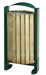 Poubelle bois exterieure Rossignol 60L vert mousse
