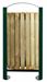 Poubelle bois exterieure Rossignol 60L vert mousse