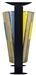 Poubelle de tri Rossignol bois 2 flux plastique métal