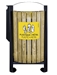 Poubelle extérieur bois tri cendrier 2 flux