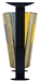 Poubelle extérieur bois tri cendrier 2 flux