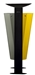 Poubelle de tri rossignol 2 flux gris et jaune