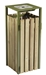 Poubelle bois exterieure avec cendrier Rossignol 110L vert olive