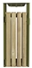 Poubelle bois exterieure avec cendrier Rossignol 110L vert olive