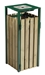 Poubelle bois exterieure avec cendrier Rossignol 110L vert mousse