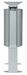 Poubelle cendrier pied exterieure 40 L Rossignol gris metal