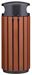 Poubelle extérieur 80L imitation bois galvanisé