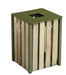 Poubelle exterieure 50L vert olive