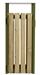 Poubelle exterieure bois Rossignol 110L vert olive