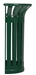Poubelle tulipe sur poteau Rossignol verte 35 L