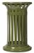 Poubelle exterieure tulipe Rossignol 60L vert olive