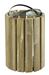 Poubelle bois exterieur Rossignol 20 L ronde murale