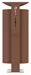 Poubelle borne canine Rossignol 100L corten