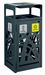 Poubelle de tri sélectif Cybel 2x60L anthracite avec cendrier