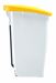 Poubelle tri selectif cuisine couvercle jaune 60 L Haccp