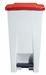 Poubelle de cuisine Rossignol 60 litres HACCP couvercle rouge