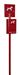 Borne de proprete canine Rossignol rouge