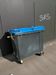 Conteneur poubelle 4 roues 660L bleu