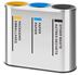 Poubelle tri sélectif inox 3 flux