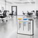 Poubelle tri sélectif inox 3 flux