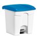 Poubelle cuisine HACCP 30 L a pedale bleu