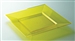 Assiette plastique couleur jaune carré 180 par 72