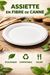 Assiette biodegradable jetable fibre de cannes D 230 les 500