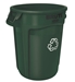 Conteneur brute Rubbermaid rond 121 Litres vert