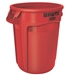 Conteneur Brute Rubbermaid rond 121 Litres rouge