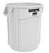 Conteneur Brute Rubbermaid rond 121 Litres blanc