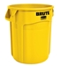 Conteneur brute Rubbermaid rond 121 Litres jaune